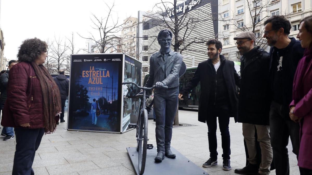 La escultura de Mauricio Aznar, cuando se dio a conocer el 8 de febrero de 2024.