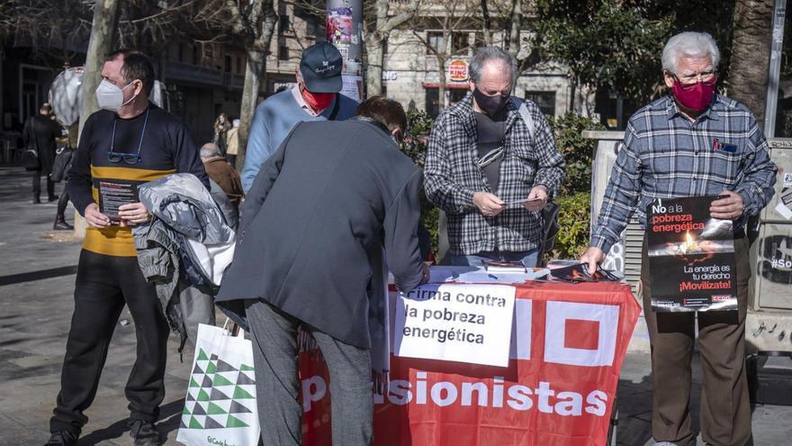 Protesta de los pensionistas de CCOO por la pobreza energética