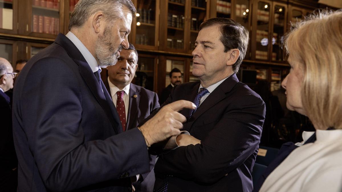 El presidente de la Junta, Alfonso Fernández Mañueco, ayer en un acto en Ávila.