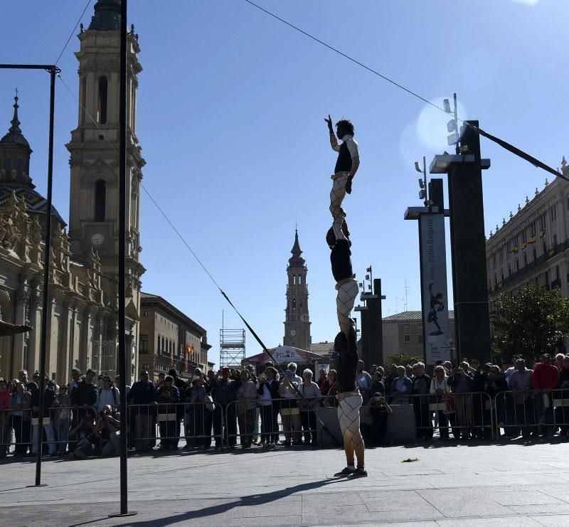 Circo italiano en la Plaza del Pilar