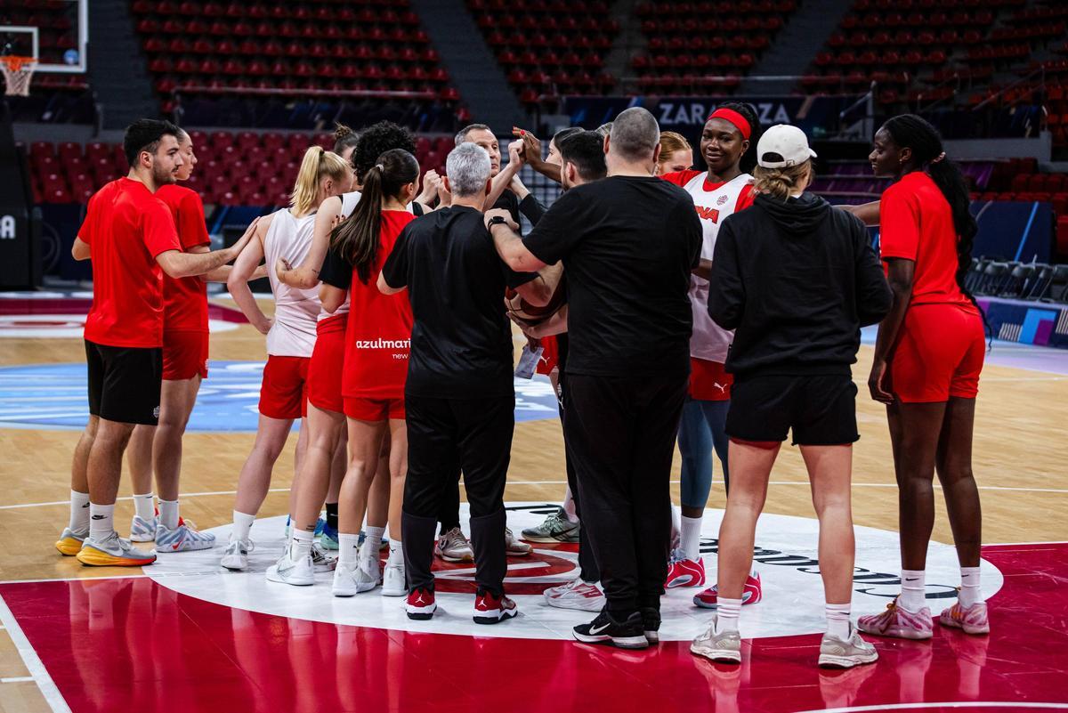 Entrenament Spar Girona previ a les semifinals de l'Eurolliga Final Six
