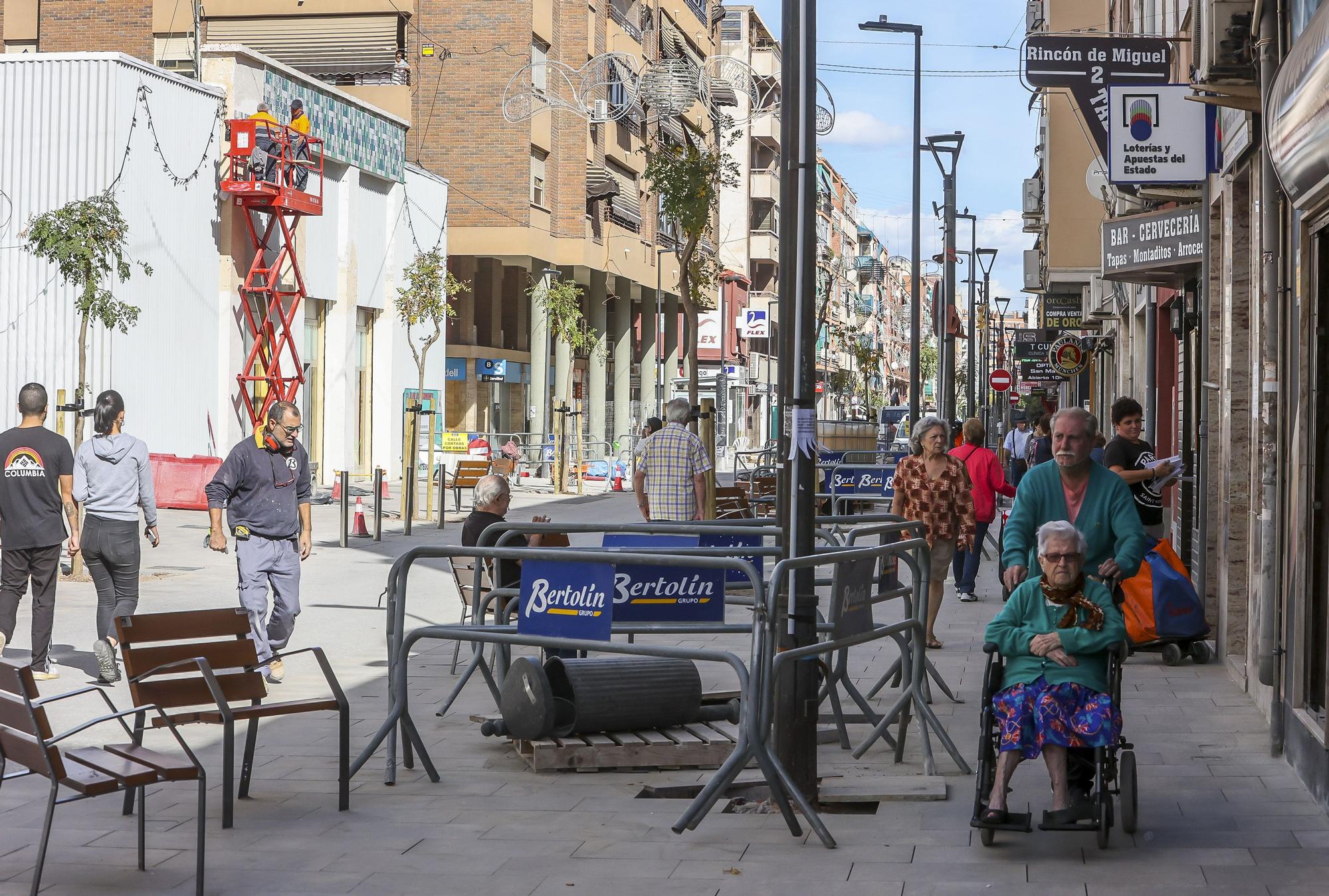 Obras de la calle San Mateo en Carolinas