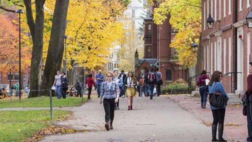 Exterior del campus de Harvard, en Estados Unidos.