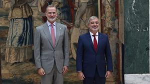 El rey Felipe VI se reúne con Jaume Collboni, alcalde de Barcelona