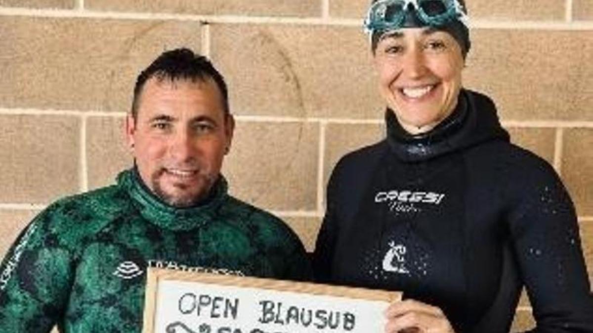Cristina Ladaria, tras conseguir el nuevo récord balear en la disciplina de STA (Apnea estática).