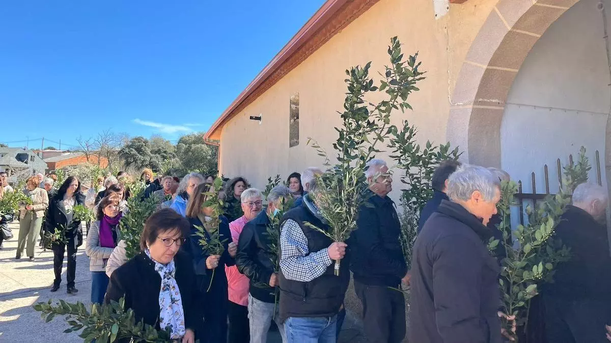 Bercianos abre con sus ramos de laurel y romero el camino hacia su peculiar Pasión de Cristo