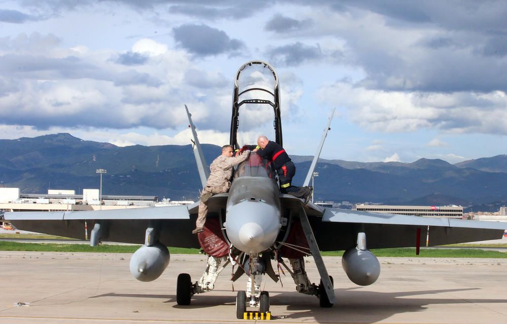 Los mejores pilotos de combate se reúnen en Málaga para mejorar sus habilidades y entrenarse al mando de los F-18