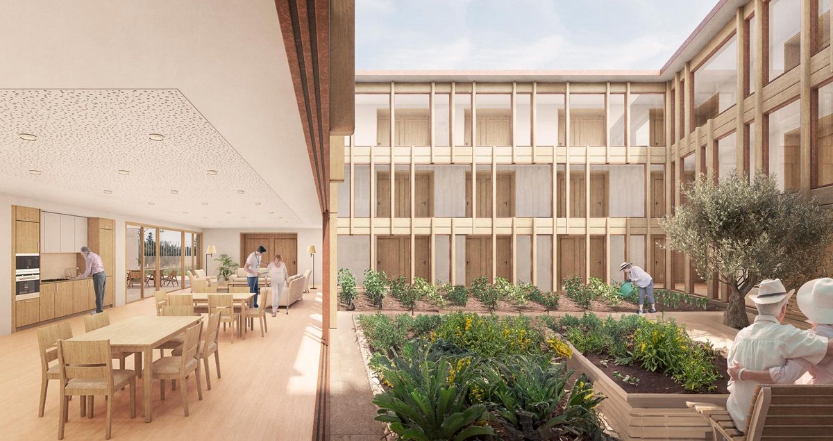 Render de las residencias que proyecta construir la Comunidad de Madrid.