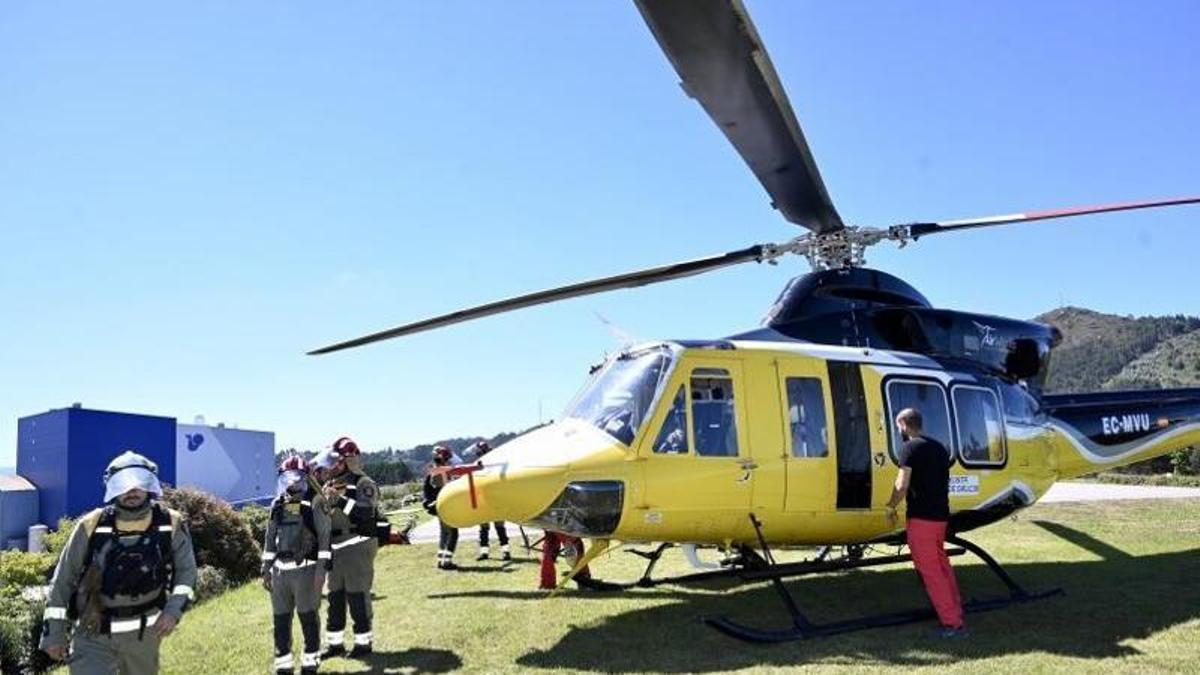 Instalaciones antiincendios de O Campiño, donde hay una base de helicópteros