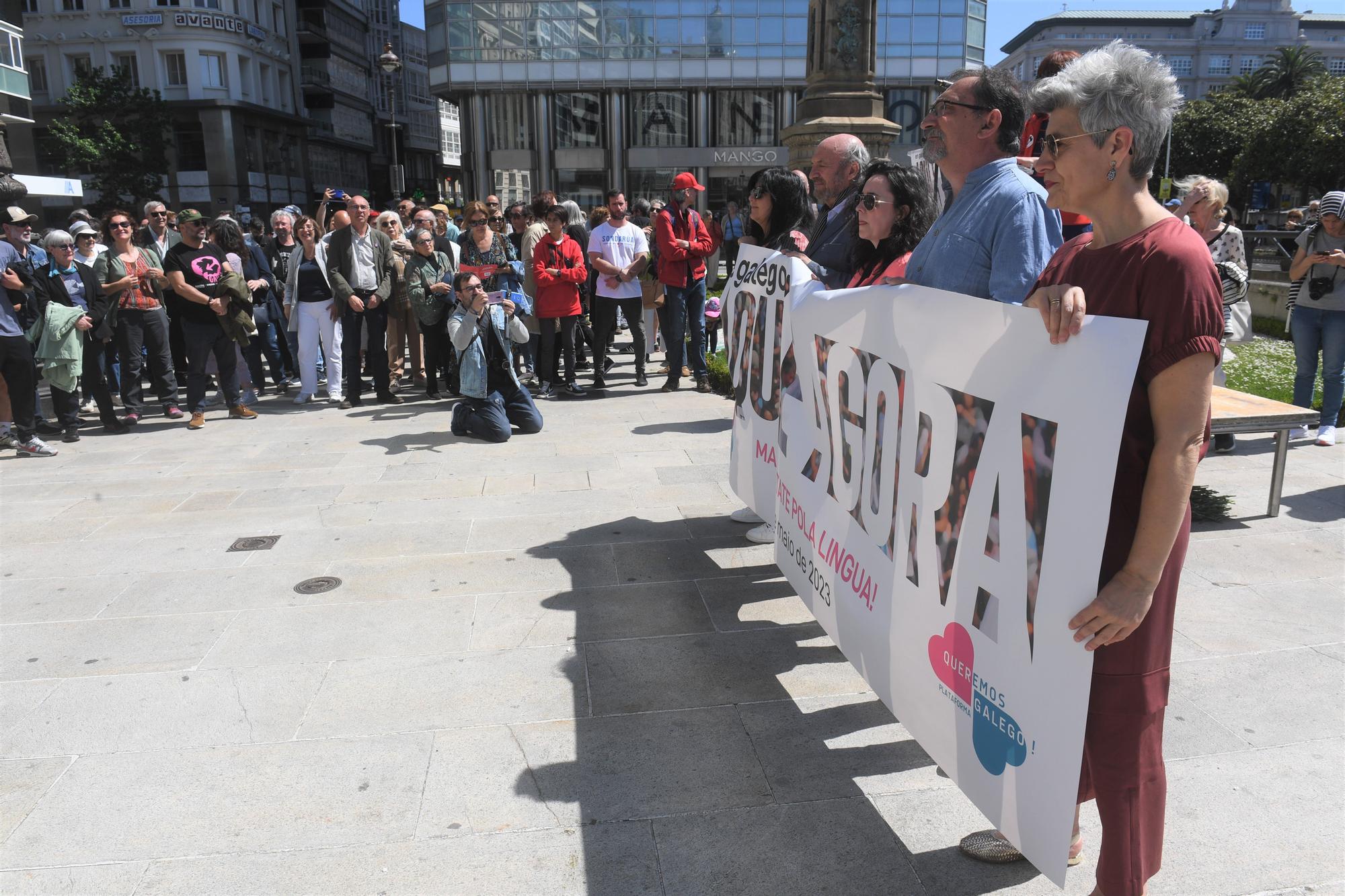 Manifestación de Queremos Galego no Obelisco