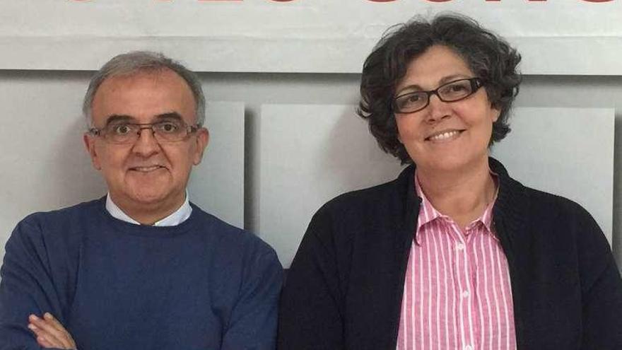 Raúl Francés y Eva García de la Torre, 2 y 1 de la lista del PSOE. // D.P.