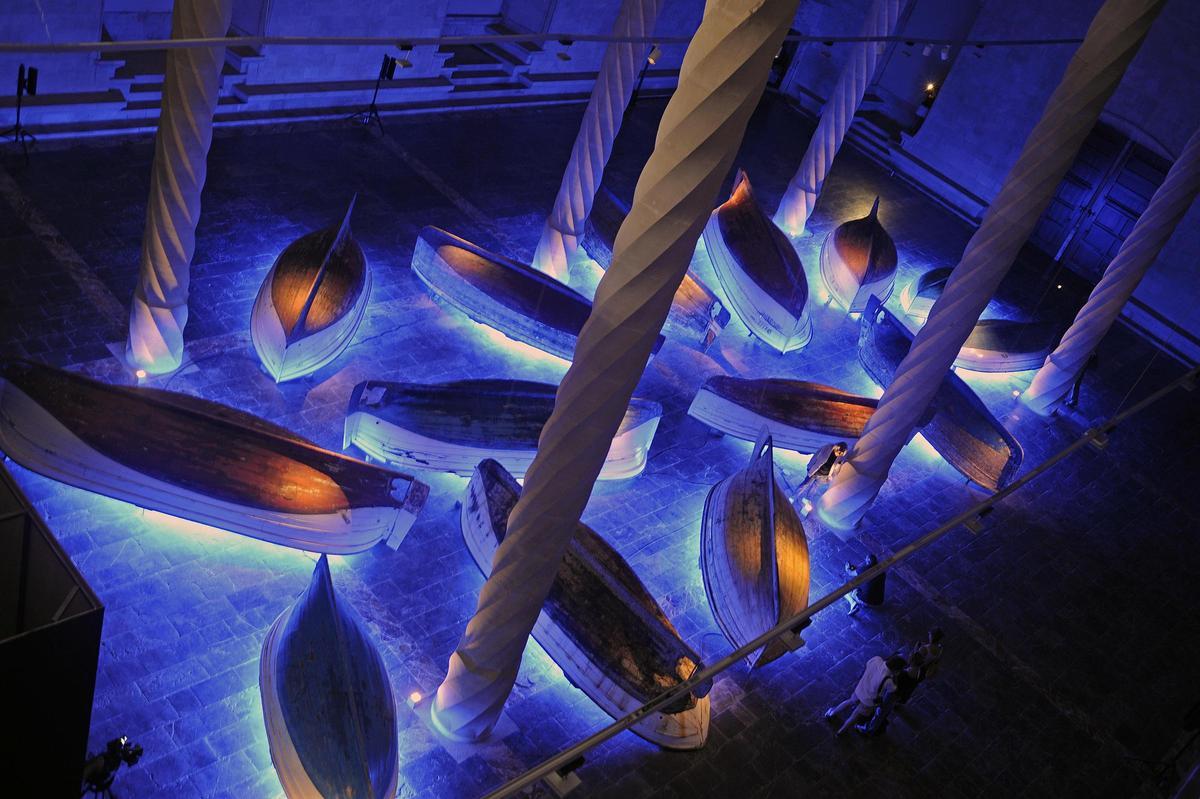 Exposición de Fabrizio Plessi en la Llotja en 2011