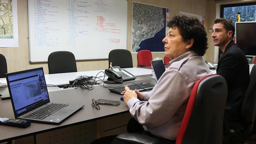 Imatge de la reunió que s'ha celebrat al Centre de Coordinació Operativa (CECAT), per abordar el temporal.