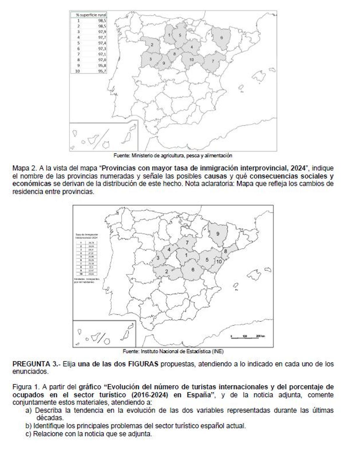 Examen de Geografía de la convocatoria extraordinaria de la Pau de Madrid