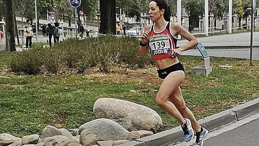 Atteneri Tur, durante la carrera de ayer en Sant Cugat.