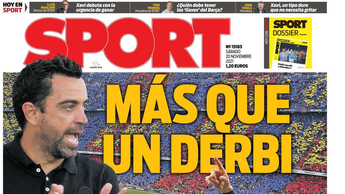 Esta es la portada de SPORT