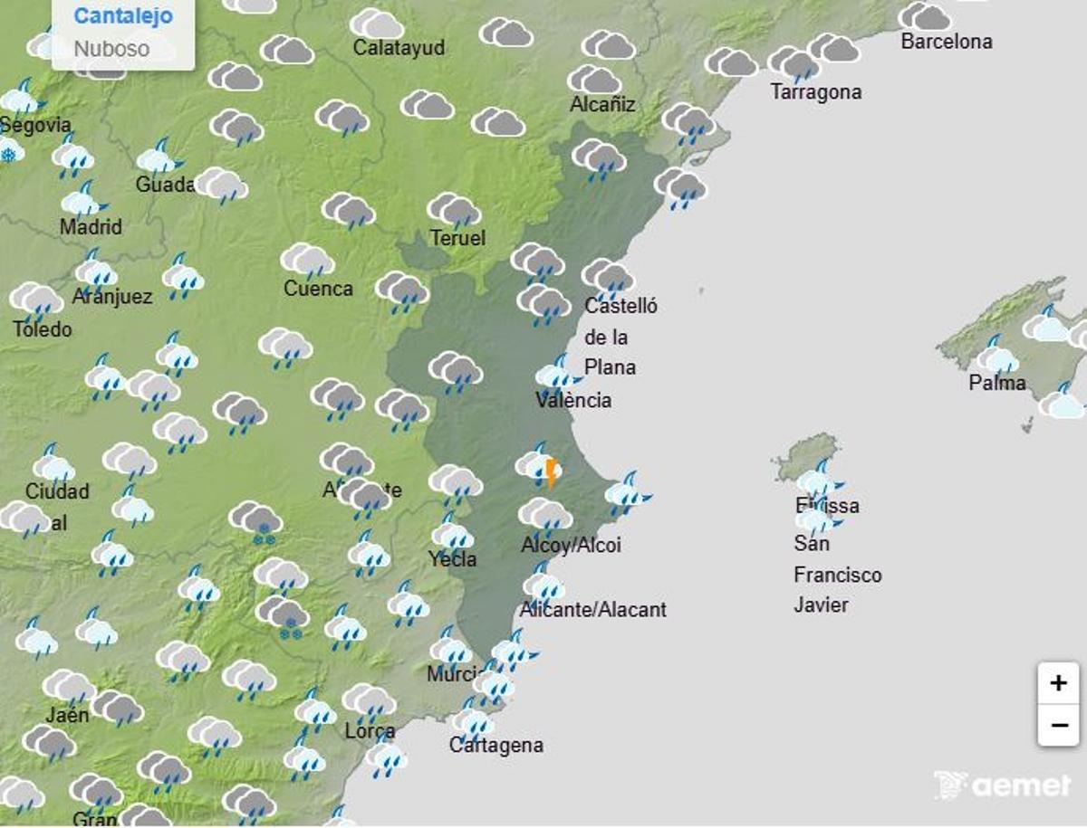 Previsión meteorológica para el miércoles 11 de marzo en la Comunitat Valenciana.