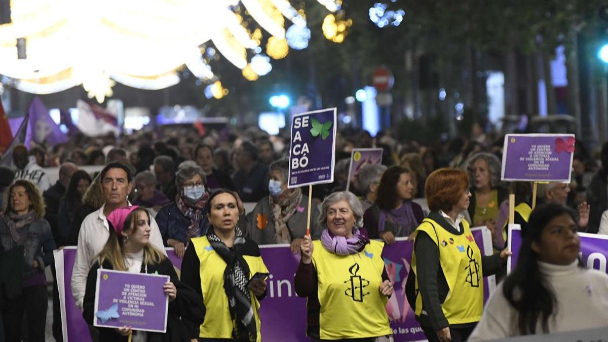 Manifestación para clamar contra la violencia machista y sexual.