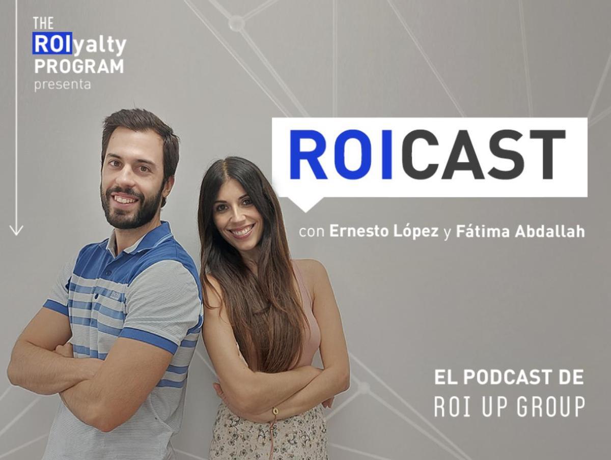 Imagen de la campaña de presentación de ROICAST, el podcast de marketing de ROI UP Group que verá la luz próximamente