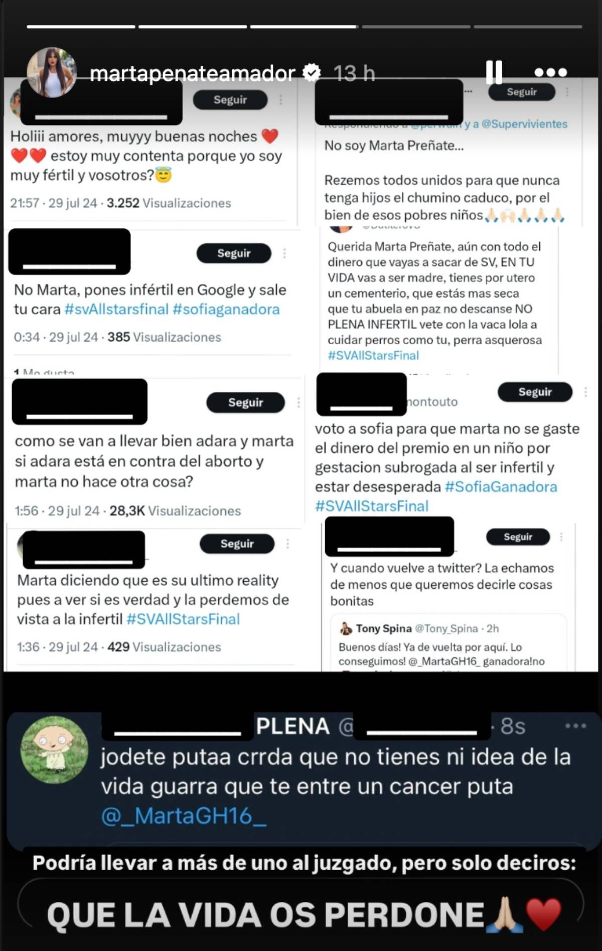 Respuesta de Marta Peñate a sus 'haters'
