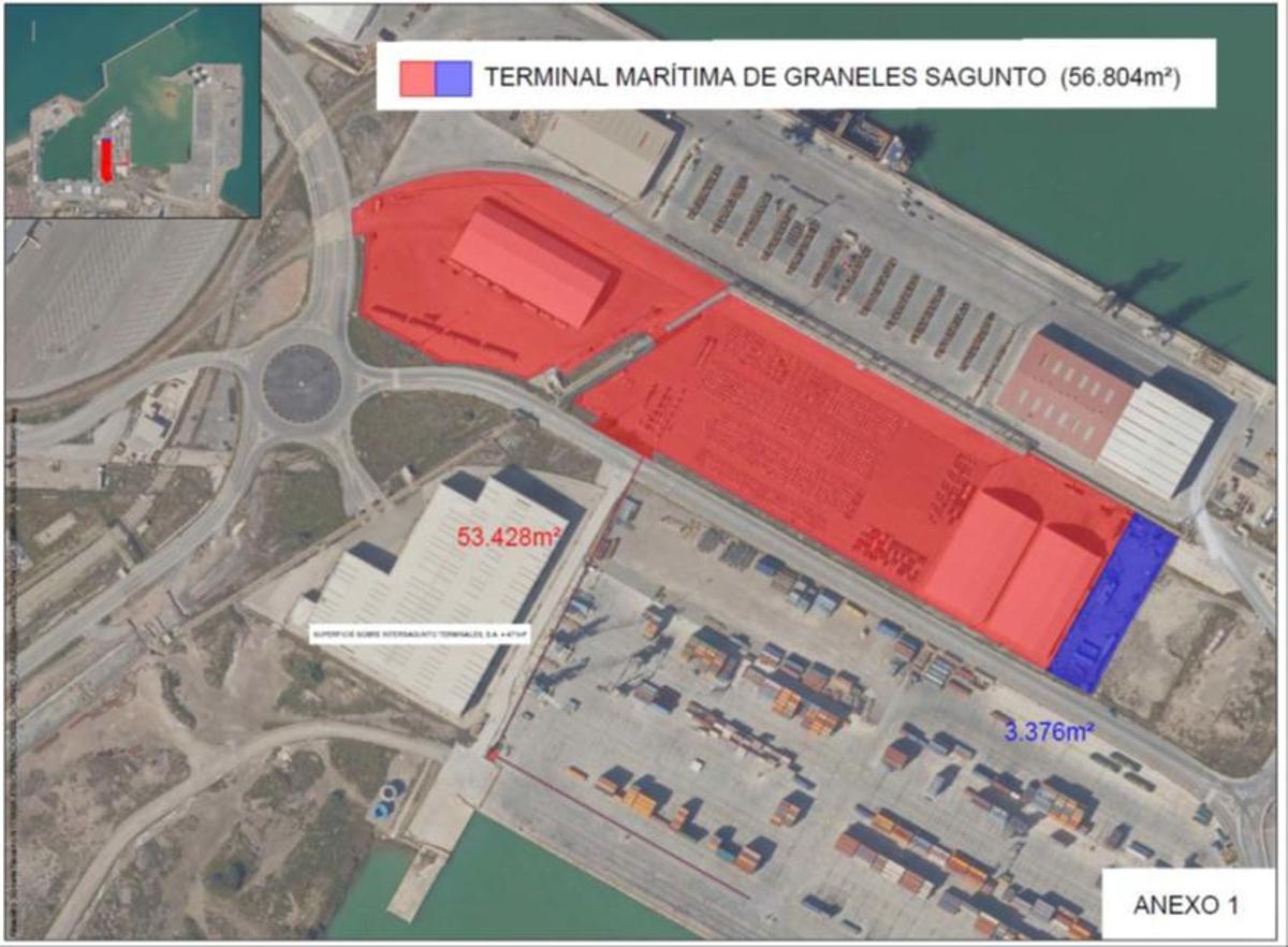 Ampliación de terminal de graneles del puerto de Sagunt.