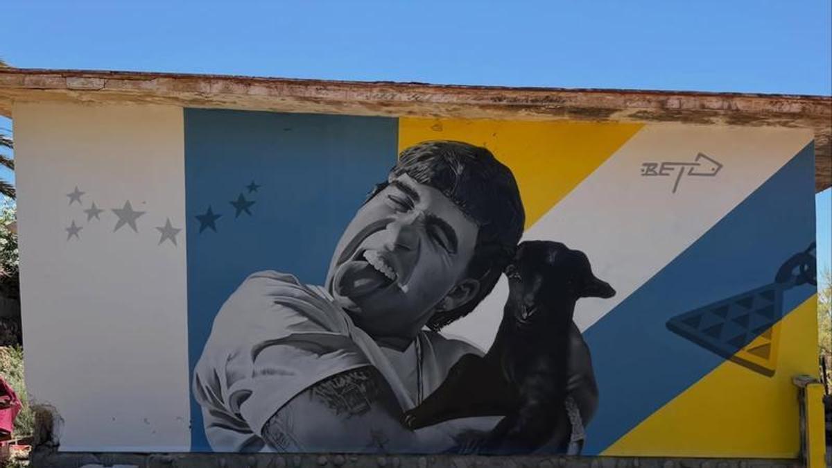 Mural elaborado por Beto en el Hotel Neptuno.