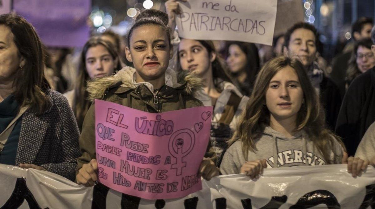 Manifestación del  25N,  Día Internacional de la no violencia contra las mujeres