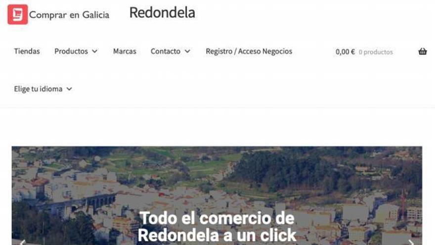 Página de inicio de la plataforma de venta online.