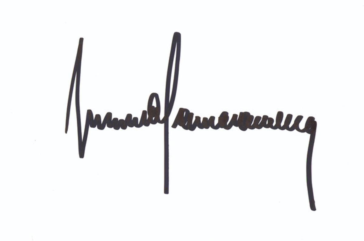 La firma de Juan Antonio Samaranch.