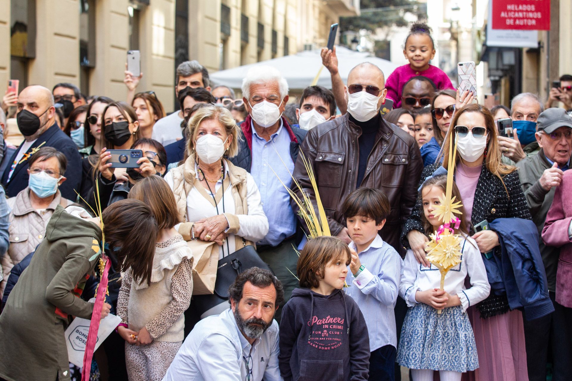 Jesús Triunfante, Oración en el huerto y La Verónica procesional en la mañana del Domingo de Ramos