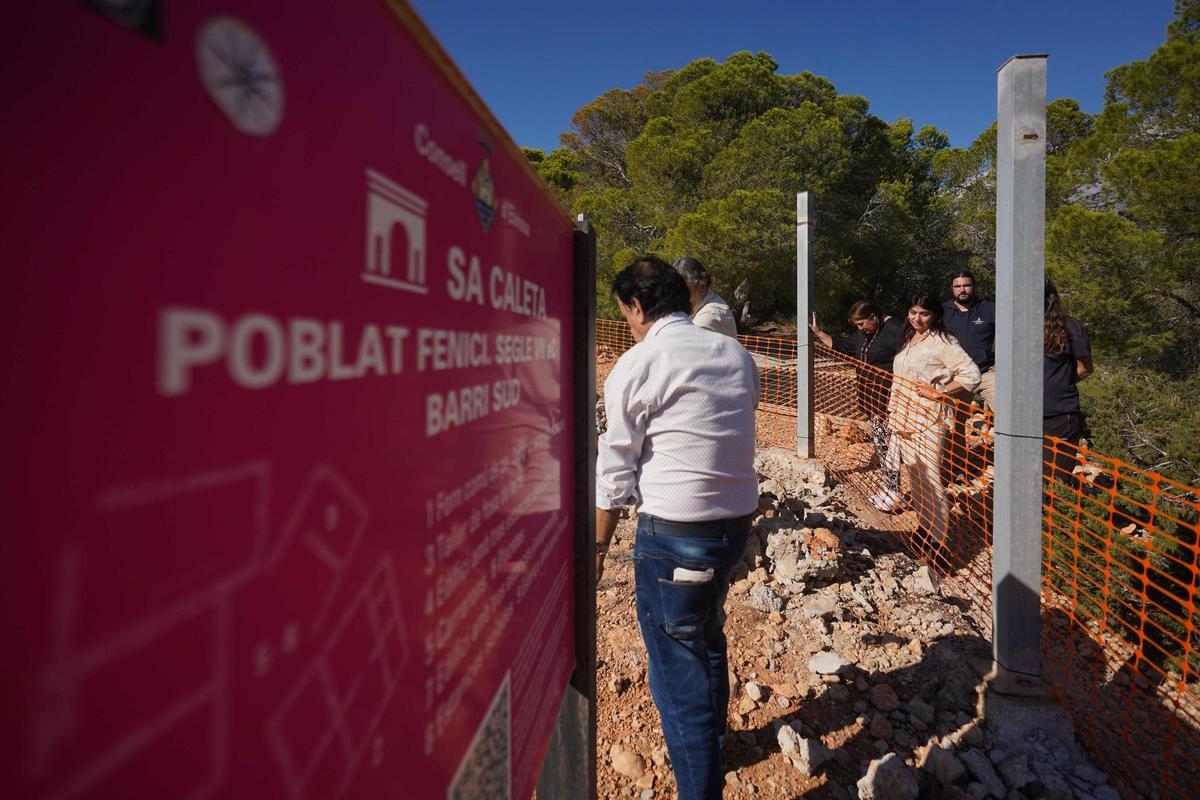 Las obras de museización de sa Caleta, en imágenes Las obras de museización de sa Caleta, en imágenes