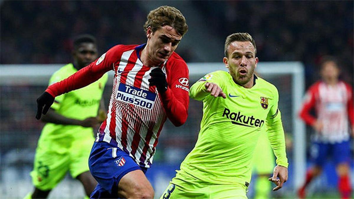 Arthur acabó lesionado el partido ante el Atlético