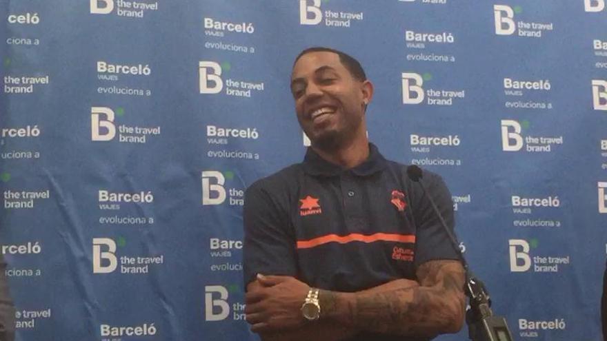 Presentación de Erick Green con el Valencia Basket