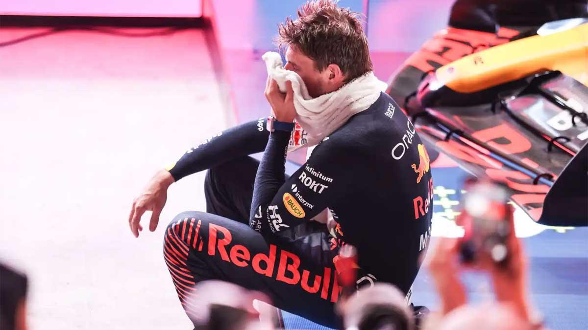 Verstappen , ganador en Qatar, también acusó el desgaste por el calor asfixiante