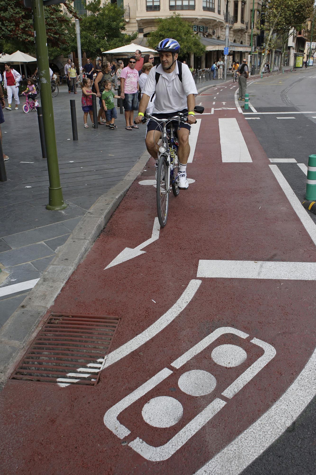 FOTOS | Así era el carril bici de las Avenidas de Palma