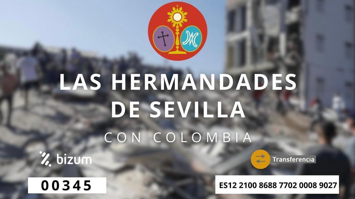 La Hermandades de Sevilla se unen al Consejo HH y CC y Cáritas para ayudar al pueblo colombiano