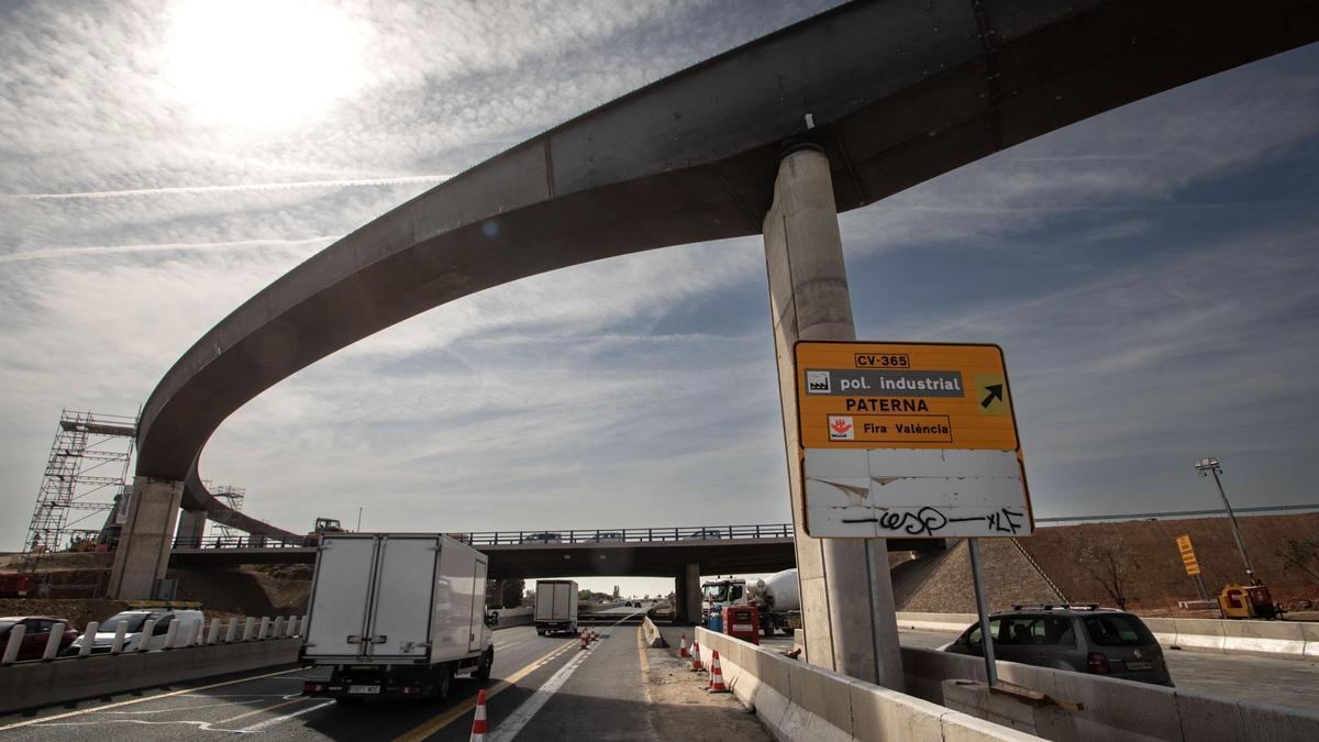 Así avanzan las obras de la carretera del aeropuerto de Manises y sus accesos