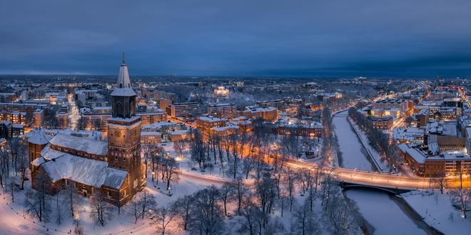Catedral de Turku en invierno.