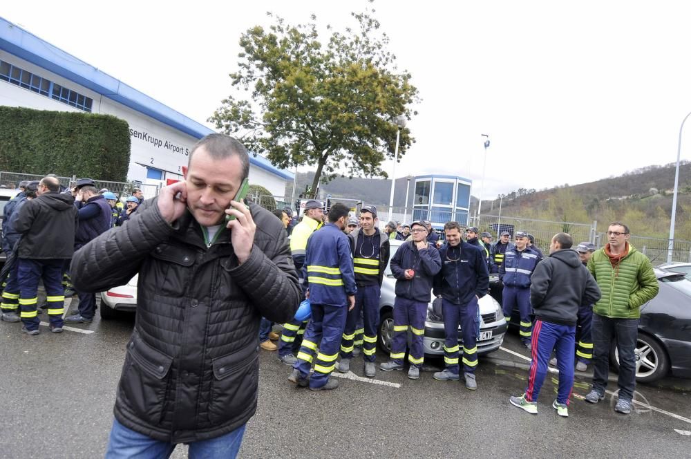 Paro de los trabajadores de Thyssenkrupp Airport Systems