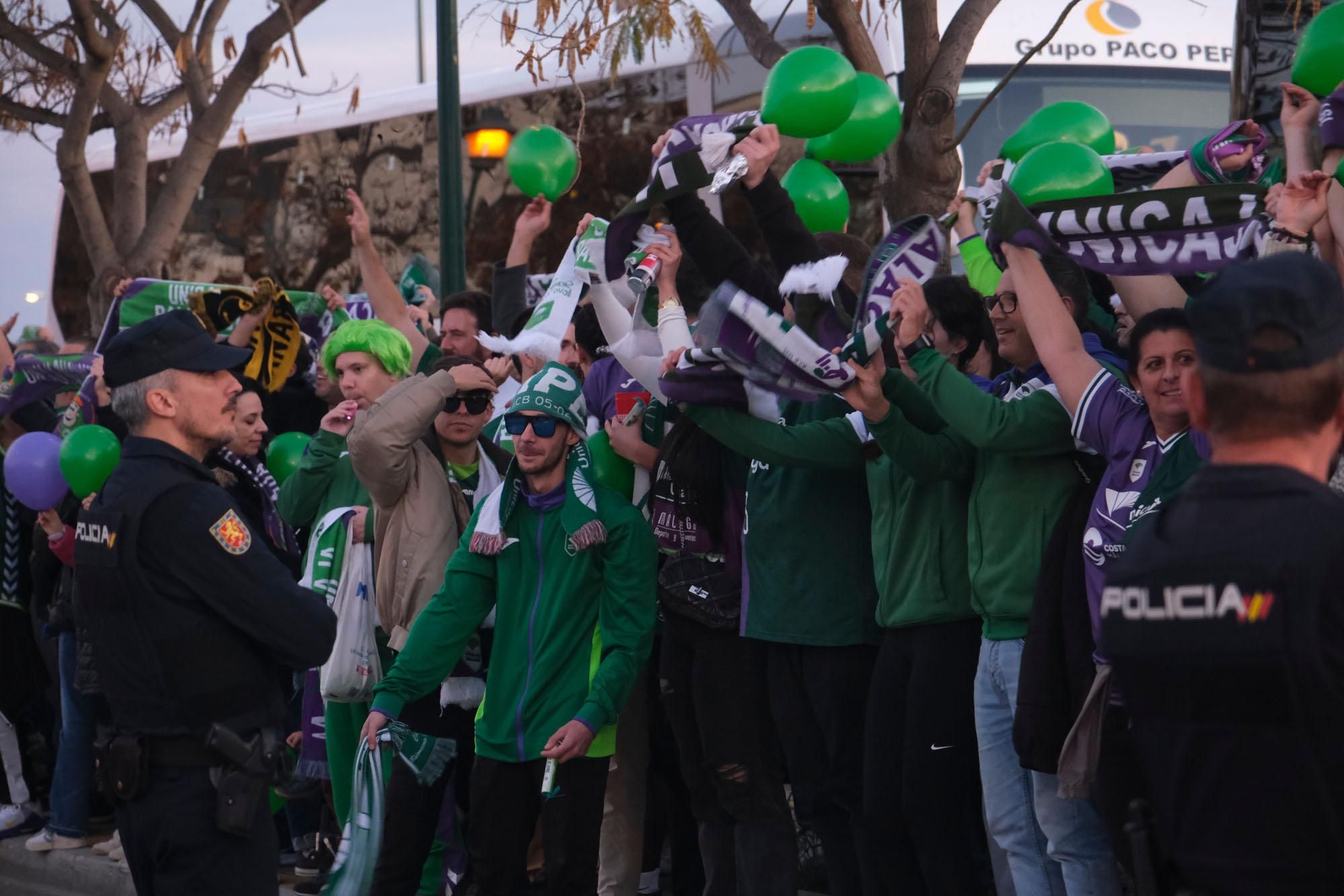 Recibimiento al Unicaja en la previa de los cuartos de final de la Copa del Rey 2024.