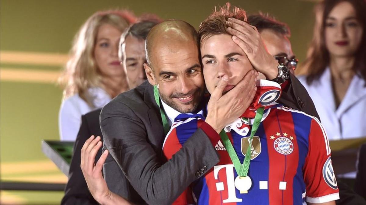 Gotze y Guardiola coincidieron en el Bayern