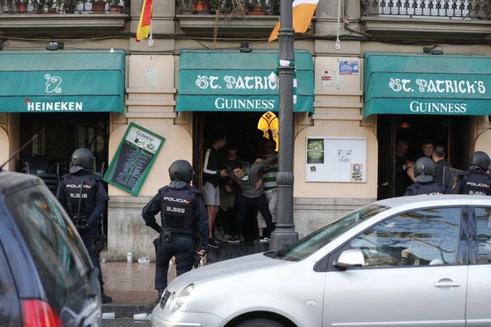 Los aficionados del Celtic invaden València