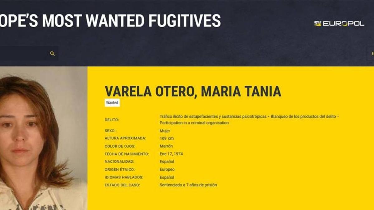 Tania Varela, la última fugitiva del narcotráfico gallego