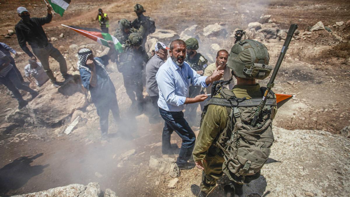 Enfrentamientos entre palestinos y el ejército de Israel en Cisjordania.