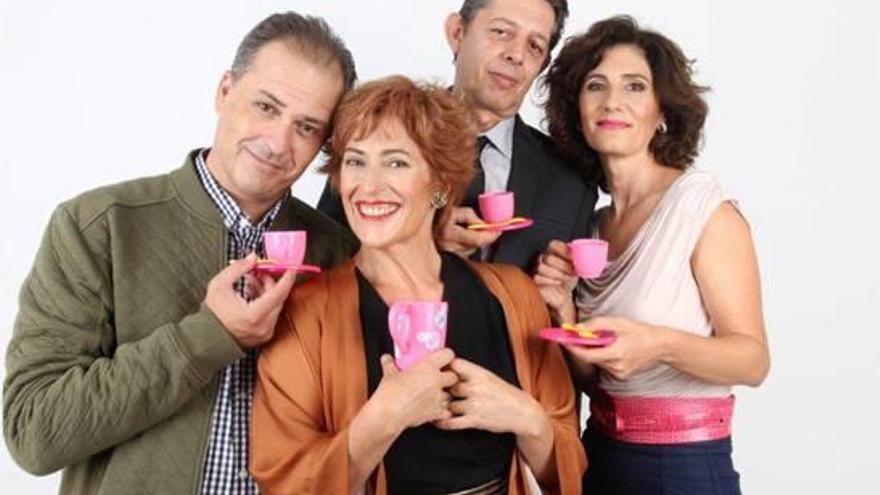 Jaime Linares, Pilar Almeria, Pep Ricart y Empar Canet, protagonistas de la función.