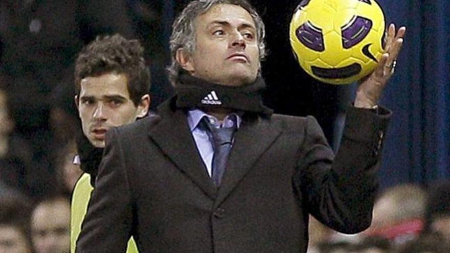 Mourinho, durante el partido ante el Atlético.