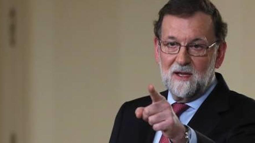 Mariano Rajoy ahir a la Moncloa