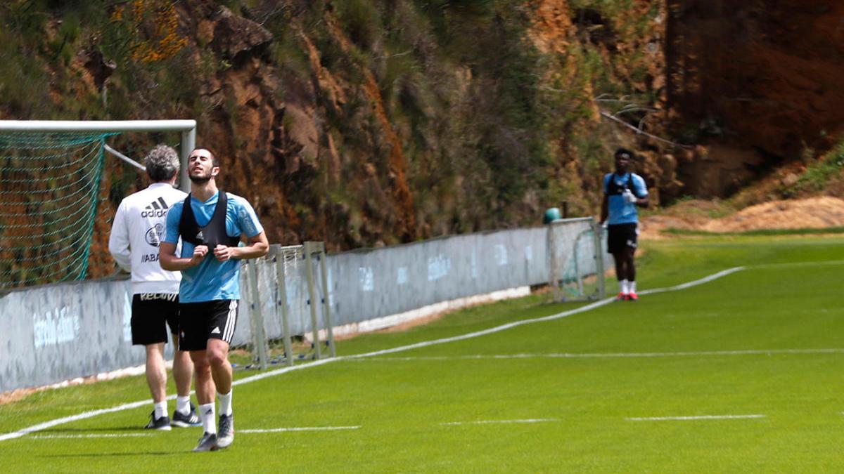 Entrenamiento del Celta en A Madroa después del confinamiento