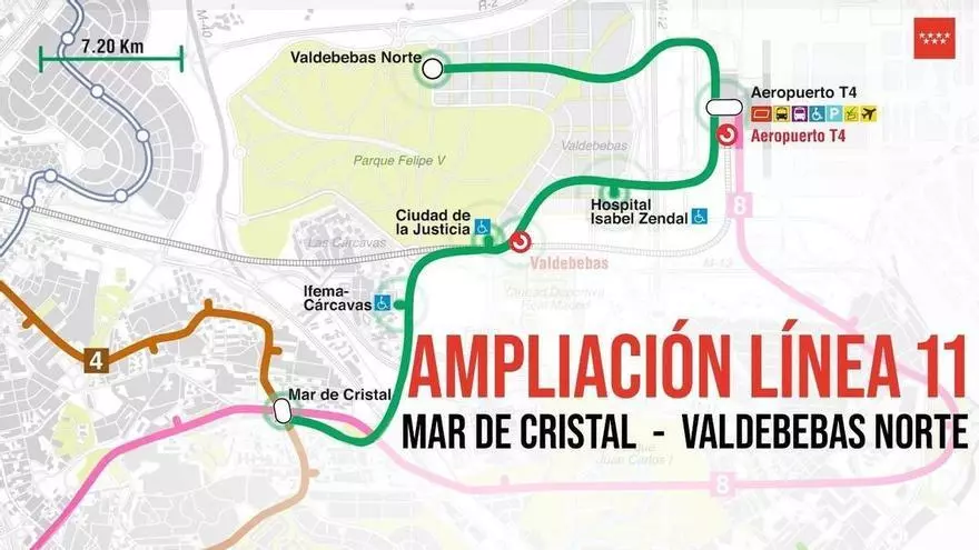 Línea 11: la "gran diagonal" del Metro de Madrid crece por el noreste y se atasca en el suroeste