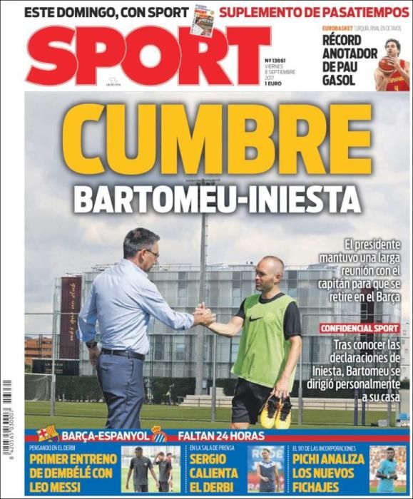 Portadas del viernes 8 de septiembre